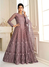 Load image into Gallery viewer, Purple Heavy Embroidered Kalidar Gown Style Anarkali fashionandstylish.myshopify.com
