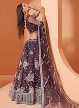 Load image into Gallery viewer, Purple Heavy Floral Embroidered Stylish Lehenga Choli fashionandstylish.myshopify.com
