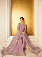 Load image into Gallery viewer, Purple Heavy Neck Embroidered Gown Style Anarkali fashionandstylish.myshopify.com
