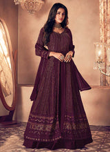 Load image into Gallery viewer, Purple Sequin Embroidered Slit Style Lehenga fashionandstylish.myshopify.com
