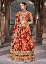 Load image into Gallery viewer, Red Heavy Embroidered Designer Lehenga Choli fashionandstylish.myshopify.com
