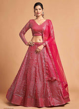 Load image into Gallery viewer, Red Sequin Heavy Embroidered Designer Lehenga Choli fashionandstylish.myshopify.com

