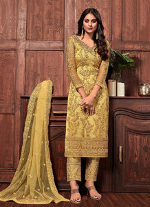 Yellow Color Heavy Embroidered Pant Style Suit fashionandstylish.myshopify.com