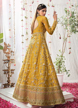 Load image into Gallery viewer, Yellow Heavy Embroidered Designer Kalidar Anarkali Suit fashionandstylish.myshopify.com
