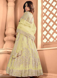 Yellow Heavy Embroidered Gown Style Anarkali fashionandstylish.myshopify.com