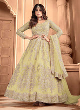 Load image into Gallery viewer, Yellow Heavy Embroidered Gown Style Anarkali fashionandstylish.myshopify.com
